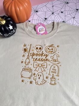 Spooky Season Icons Embroidered Sweatshirt, 2 of 4