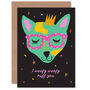 Woofy Ruff Really Love You Dog With Glasses Card, thumbnail 2 of 4