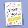 Thank You Teacher Personalised Card, thumbnail 1 of 4
