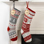 Personalised Chunky Knit Fair Isle Christmas Stocking, thumbnail 3 of 10