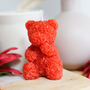 Red Rose Teddy Bear Candle, thumbnail 1 of 3