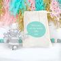 Grey Striped Bunny And Personalised Gift Bag, thumbnail 1 of 2
