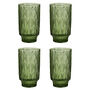 Set Of Four Green Leaf Patterned Highball Glasses, thumbnail 2 of 7