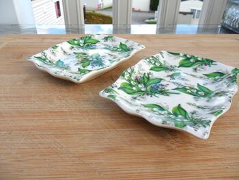 Set Of Two Soap Dishes In Lily Of The Valley Design, 9 of 11