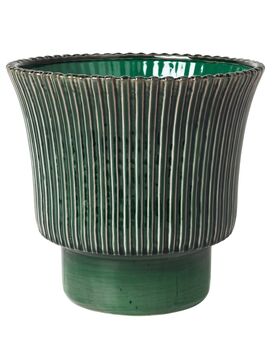Large Emerald Ribbed Planter In Two Sizes, 2 of 2