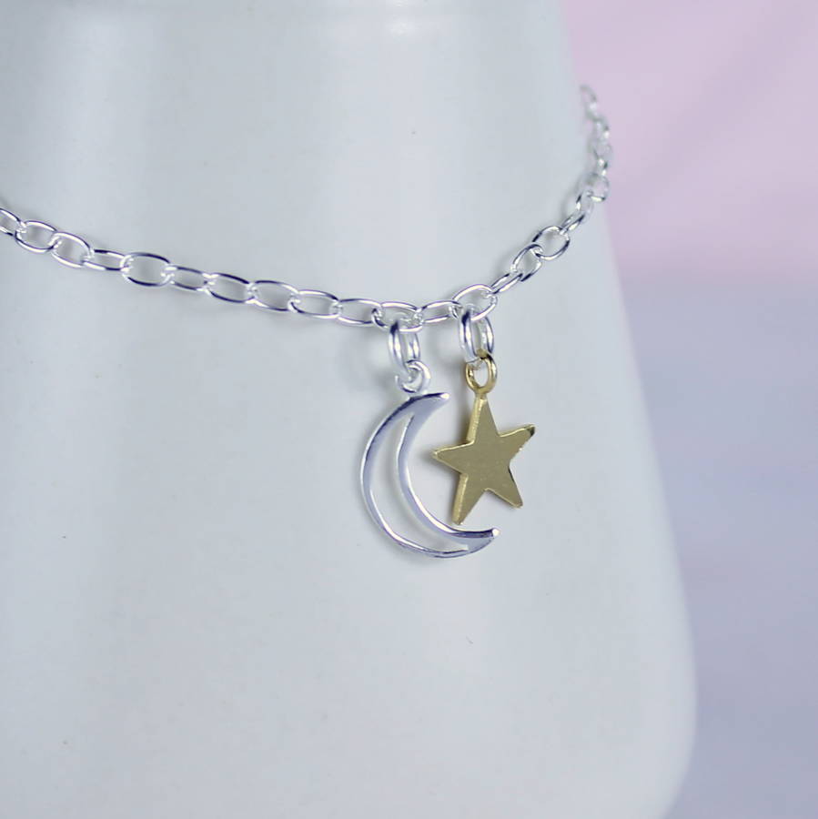 Buy Fira Moon Star Charm Silver Chain Anklet Online at Best Prices in India  - JioMart.