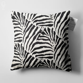 Black And White Deco Pillow Cover With Zebra Pattern, 5 of 7