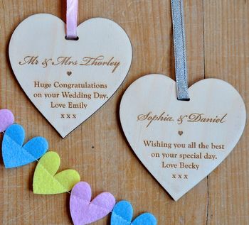 Personalised Message Wooden Heart, 2 of 6