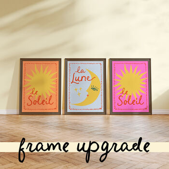 Set Of Le Soleil And La Lune Sun And Moon Wall Prints, 2 of 11