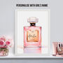 Personalised Wall Art Perfume Print For Pink Girls Room Decor Or Make Up Station Wall Art, thumbnail 1 of 6
