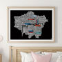 Standard London Women's Super League Football Team Map, thumbnail 1 of 4