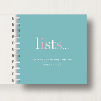 Personalised 'Lists' To Do Small Notebook, 8 of 10