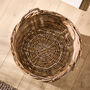 Willow Wicker Rattan Log Basket With Handles, thumbnail 3 of 5
