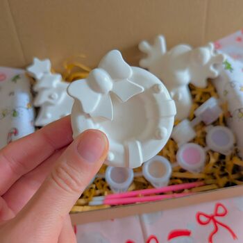 Paint Your Own Christmas Plaster Shapes Gift Box No.One, 3 of 6