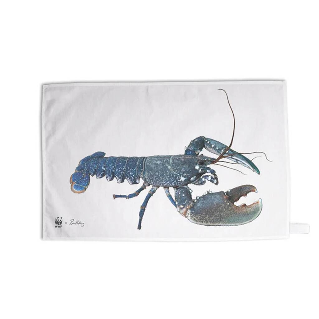 Wwf X Ben Rothery Tea Towel European Lobster