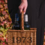 Personalised Special Date Wicker Bottle Carrier, thumbnail 4 of 8