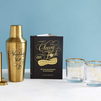 Classy As F*Ck Cocktail Gift Book And Barware, 6 of 6