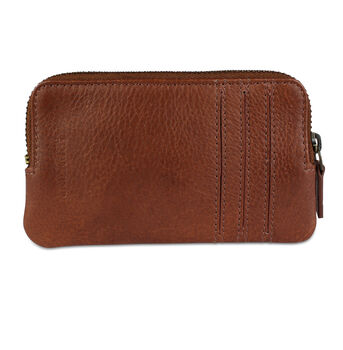 'Forbes' Men's Card Holder Wallet In Cognac Leather, 5 of 7