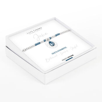 May Emerald Birthstone Charm Bracelet Gift, 3 of 5