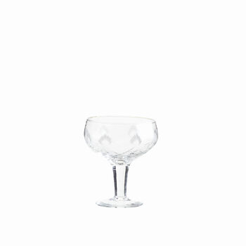 Two Cut Glass Coupe Champagne Glasses, 4 of 4