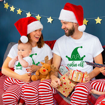Personalised Elf Christmas Family Pyjamas Set, 2 of 12