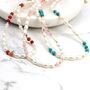 Gemstone And Pearl Beaded Necklace, thumbnail 1 of 12