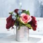 Red Rose Bouquet In Zinc Vase, thumbnail 1 of 9