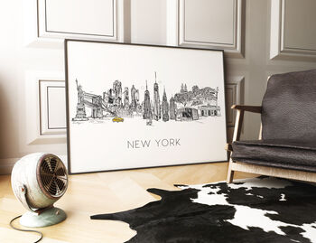New York Skyline Cityscape Fine Art Print, 4 of 4
