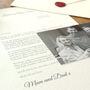 A Letter To Our Son On His Wedding Day Personalised Keepsake, thumbnail 4 of 10