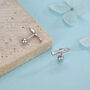 Sterling Silver Trout 18 G Screw Back Stud Earrings With Ball Backs, thumbnail 7 of 11