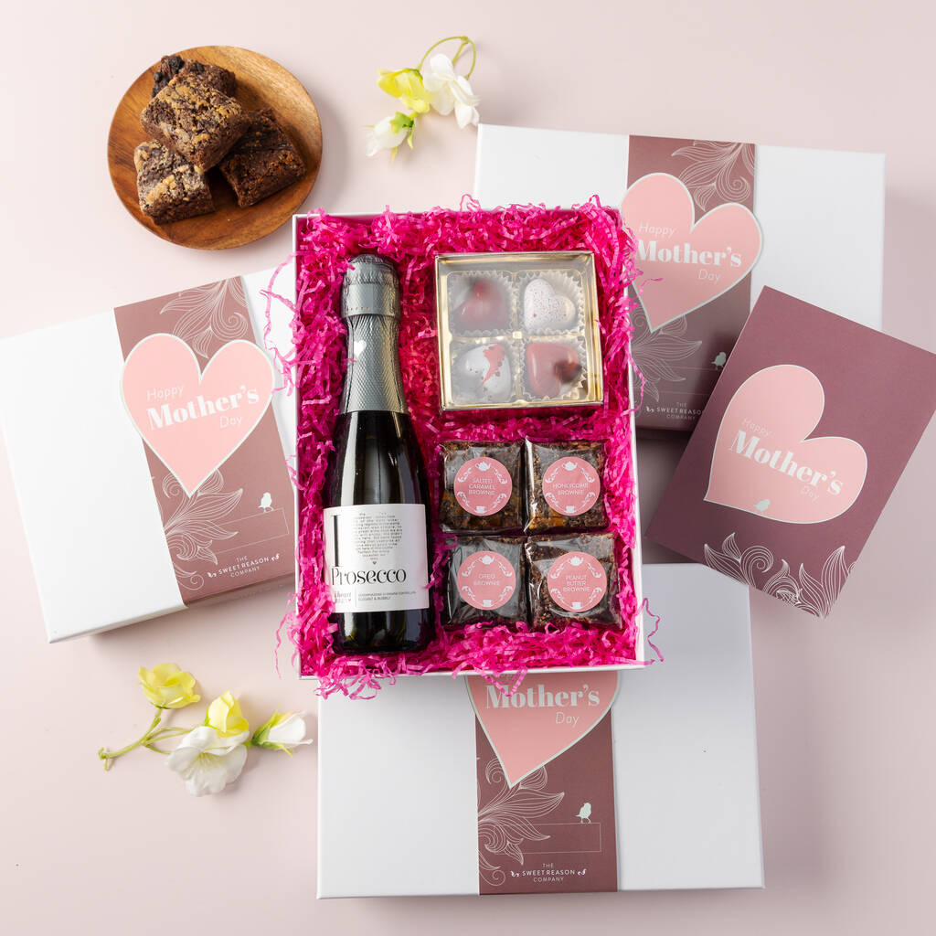 'Mother's Day' Chocolates, Brownies And Prosecco, 1 of 2