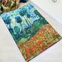 August Birth Flower Poppy Field By Van Gogh Cotton Blend Scarf, thumbnail 3 of 7