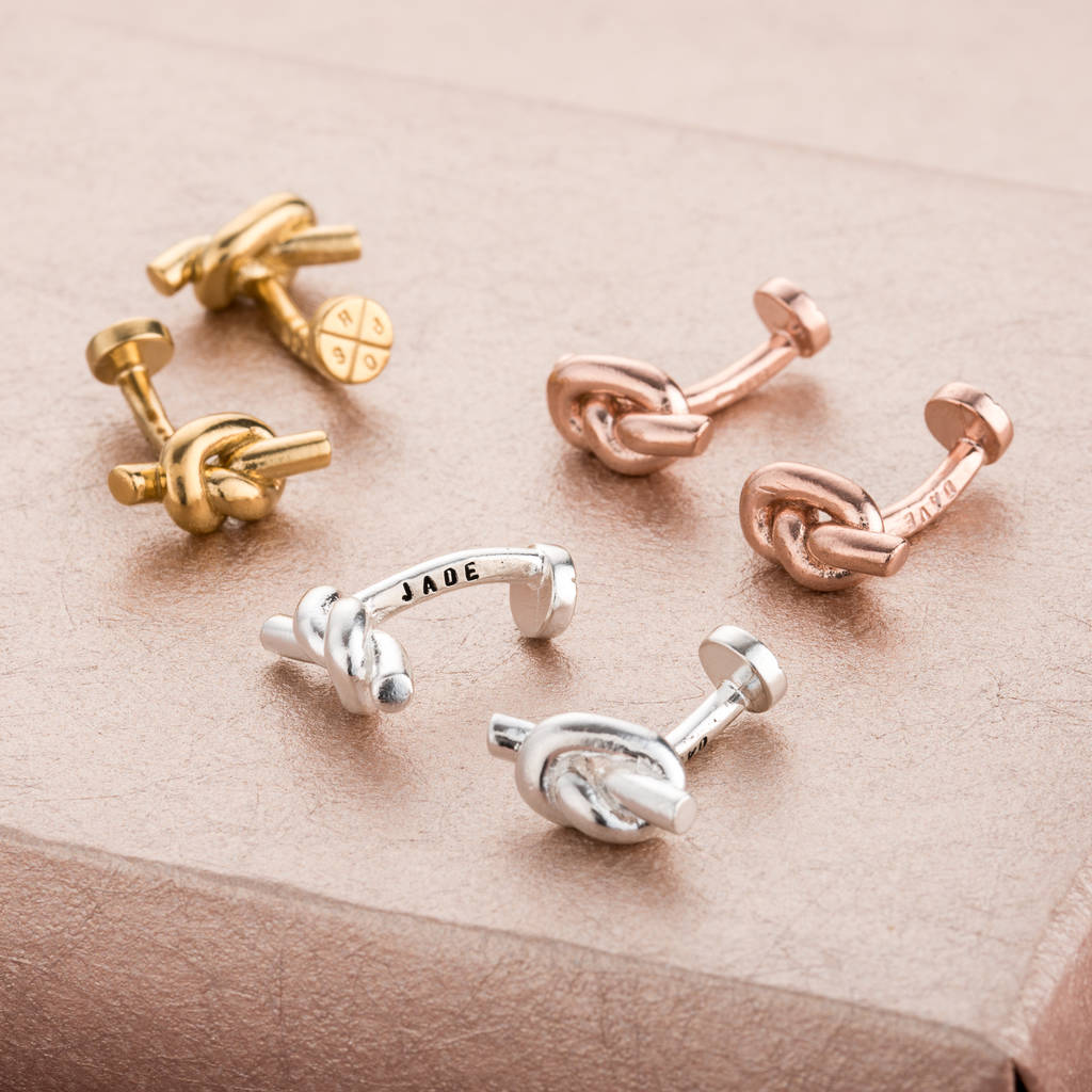 Personalised Tie The Knot Cufflinks By Posh Totty Designs