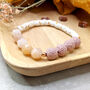 Rose Quartz And Lava Bead Gemstone Diffuser Bracelet, thumbnail 2 of 3