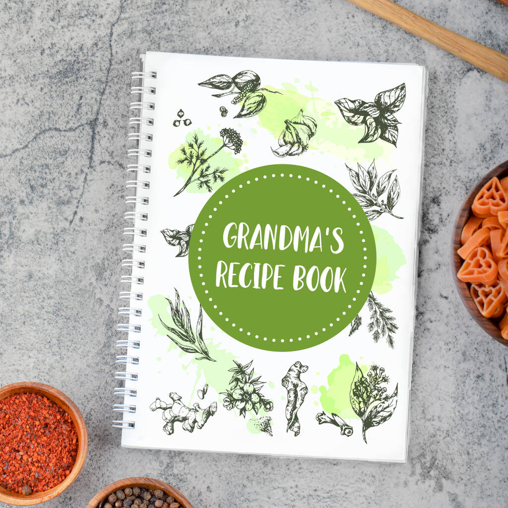 Personalised Herbs And Spices Hardback Recipe Book By Dreams to Reality