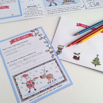 Letter To Santa, Large Activity Card, Personalised, 2 of 4