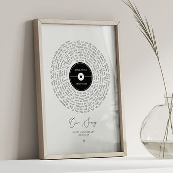 Custom Song Lyrics Print, Personalised Gift, 5 of 7