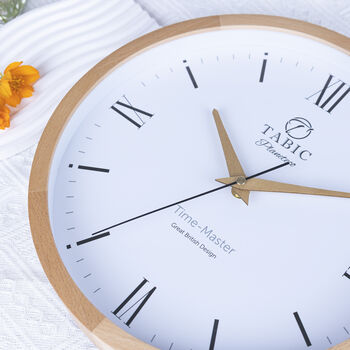 Tabic Planeteco Time Master Elegant Roman Numeral Wall Clock, 12 of 12