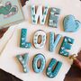 Hand Iced We Love You Biscuit Tin, thumbnail 1 of 3
