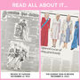 History Of Fashion Personalised Fashionista Gift Newspaper Book, thumbnail 3 of 7