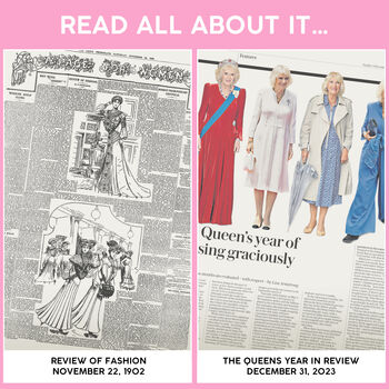 History Of Fashion Personalised Fashionista Gift Newspaper Book, 3 of 7