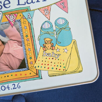 Personalised Baby Keepsake Tin, 4 of 4