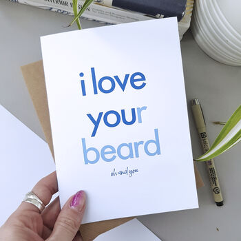 I Love Your Beard | Valentine's Day Card For Boyfriend, 3 of 3