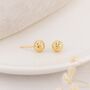 9ct Yellow Gold Diamond Cut Micro Ball Stud Earrings – 4mm, thumbnail 3 of 8