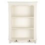 Off White Bookshelf – 67cm Wooden Shelf Unit With Hooks, thumbnail 2 of 5