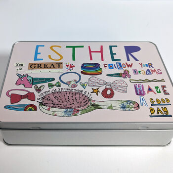 Personalised Hair Accessories Storage Tin, 5 of 5