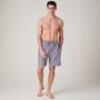 Men's 'Red Pop' Stripe Crisp Cotton Pyjama Shorts, thumbnail 1 of 4