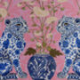 Chinoiserie Leopard Twins On Pink Lampshade, thumbnail 4 of 5