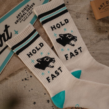 'Hold Fast' Retro Stripe Tube Socks, 6 of 7