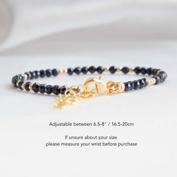 Skinny Dark Sapphire Bracelet, 7 of 9